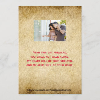 レッド グランジ オールド ヴィンテージ ウェディング インビテーション