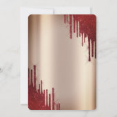 レッド グリッター ドリップス ドレス キンセアニエラ 招待状 (裏面)