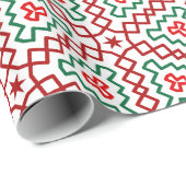 レッド+グリーンのおしゃれなクリスマス ラッピングペーパー (ロールコーナー)