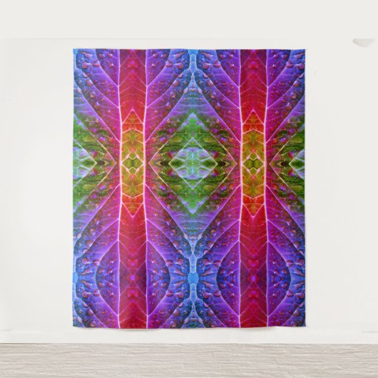 レッド&グリーンイカット タペストリー (正面)