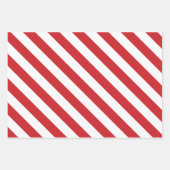 レッド&グリーンキャンディーケーンクリスマスラッピング紙 ラッピングペーパーシート (正面2)