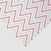 レッド&グリーンクリスマスシェブロンパターンティッシュペーパー 薄葉紙 (詳細)