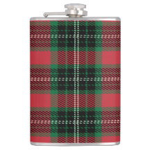 レッド&グリーンタータンチェックフラスコ