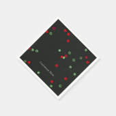 レッド&グリーンホリデーシークンズクリスマスパーティー スタンダードカクテルナプキン (角)