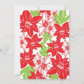 レッド&グリーンホリデーポインセティ結婚アス 招待状 (裏面)