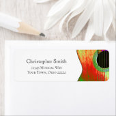 レッド&グリーンミュージックギター差出人住所 ラベル (インサイチュ)