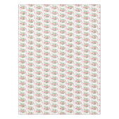 レッド&グリーンメリークリスマスレトロタイポグラフィ テーブルクロス (正面)