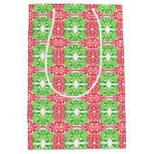 レッド&グリーンモザイク抱き枕 ミディアムペーパーバッグ (正面)