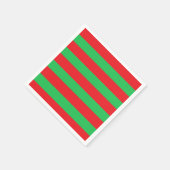 レッド&グリーン紙ナプキンス スタンダードカクテルナプキン (角)