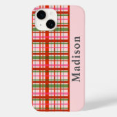 レッド+グリーン スコットランドのクリスマス タータン Case-Mate iPhoneケース (裏面)