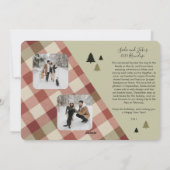 レッド グリーン タルタン プライド コジー ブランケット ホリデー カード (裏面)