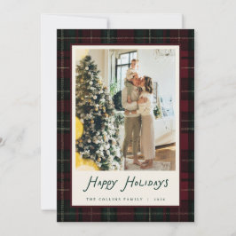 レッド+グリーン タータンチェック クリスマス 家族写真
