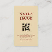 レッド グリーン パッチワーク キルト リストリック ファームハウス フラワー 名刺 (裏面)