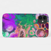 レッド、グリーン、パープルカラフルデジタル流体アート Case-Mate iPhoneケース (裏面(横))