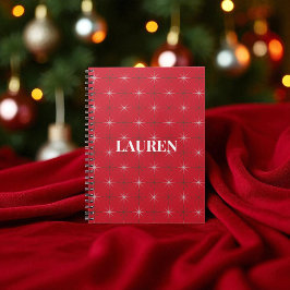 レッド グリーン ミッドセンチュリー モダン ホリデー ノートブック