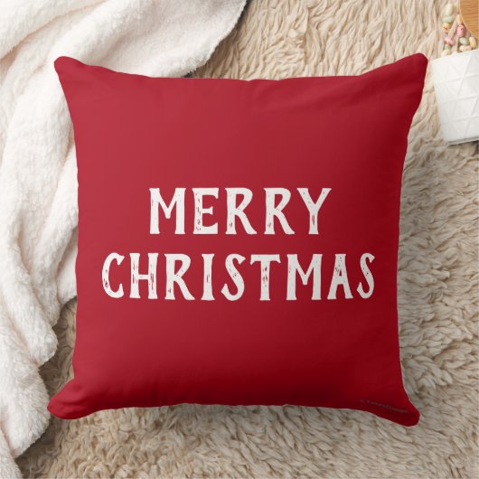 レッド・グリーン・メリークリスマス・ジョイ・トゥ・ザ・ワールド クッション (ブランケット)
