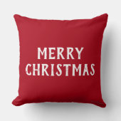 レッド・グリーン・メリークリスマス・ジョイ・トゥ・ザ・ワールド クッション (正面)