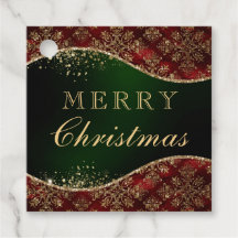 レッド、グリーン、金ゴールドグリッターダマスククリスマス
