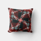 レッド+グレーモダン抽象芸術ホームデコークッション クッション (正面)