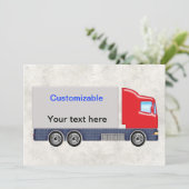 レッド&グレー配送トラカスタマイズック 招待状 (スタンド正面)