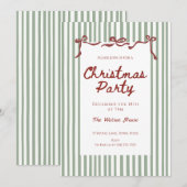 レッド コケッタ ホリデーシーズン 手描きのクリスマスパーティー 招待状 (正面/裏面)