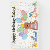 レッド コッカプー キャバプー 犬の誕生日パーティー 横断幕 (縦)