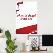 レッド・コンフィデンス・ネイルサロン・アート ポスター (ホームオフィス)