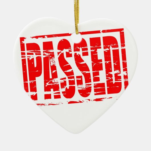 レッド・ゴム・スタップ効果 セラミックオーナメント (正面)