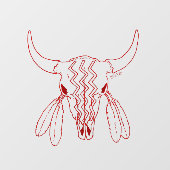 レッド・ゴースト・ダンス・バッファロー オート オペーク ウィンドウ クリング ウィンドウサイン (シート)