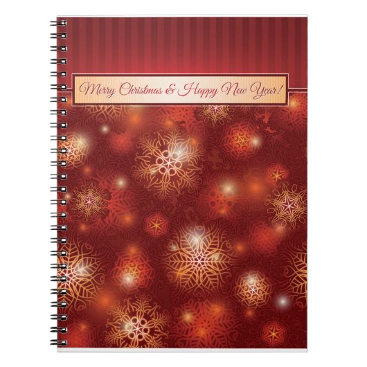 レッド&ゴールデンクリスマス&ハッピーニューイヤー ノートブック (正面)