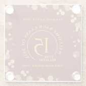 レッド&ゴールドスクールカレッジクラス再会 ガラスコースター (裏面)