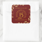 レッド&ゴールドスクールカレッジクラス再会 スクエアシール (バッグ)