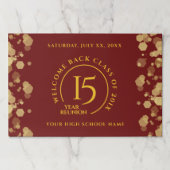 レッド&ゴールドスクールカレッジクラス再会 ペーパーパッド (正面)