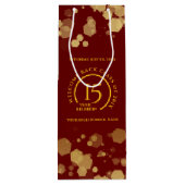 レッド&ゴールドスクールカレッジクラス再会 ワインギフトバッグ (裏面)