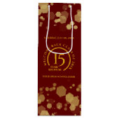 レッド&ゴールドスクールカレッジクラス再会 ワインギフトバッグ (正面)