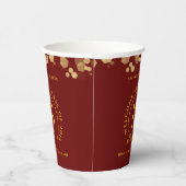 レッド&ゴールドスクールカレッジクラス再会 紙コップ (右)