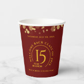 レッド&ゴールドスクールカレッジクラス再会 紙コップ (正面)