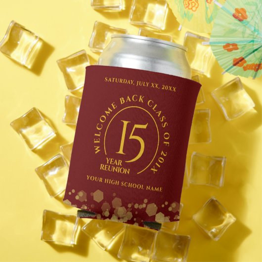 レッド&ゴールドスクールカレッジクラス再会 缶クーラー (インサイチュ 夏)