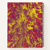 レッド&ゴールド グランジ ノートブック (裏面)