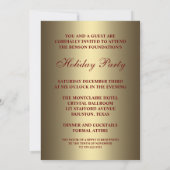 レッド＆ゴールド・ホーリーベル ホリデーパーティーの招待状 招待状 (裏面)