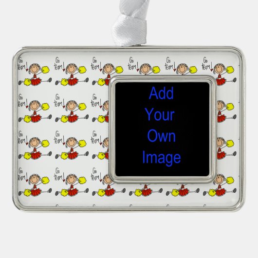 レッド・ゴー・チーム・チアリーダー シルバープレートフレームオーナメント (正面)