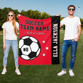 レッド サッカー チーム 名と選手 フリースブランケット