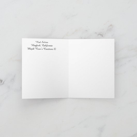 レッド・サルビア… カード (内部)