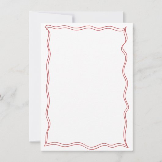 レッド・ザッツ・アモーレ イタリアンピザ ワイン ブライダルシャワー サンキューカード (裏面)