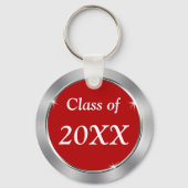 レッド&シルバーグレー、クラス懇親会キーホルダー キーホルダー (裏面)