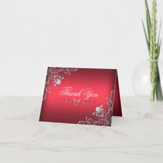 レッド&シルバーダマスクサンキューカード サンキューカード (正面)
