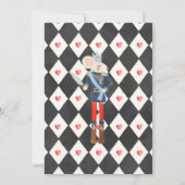 レッド&シルバーナツクラッカー誕生日シュガープラムフェアリー 招待状 (裏面)