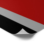 レッド&シルバー学校卒業フレームウォールアート ポスター (角)