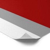 レッド&シルバー学校卒業フレームウォールアート ポスター (角)