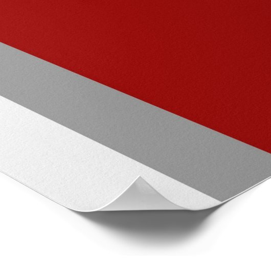 レッド&シルバー学校卒業フレームウォールアート ポスター (角)